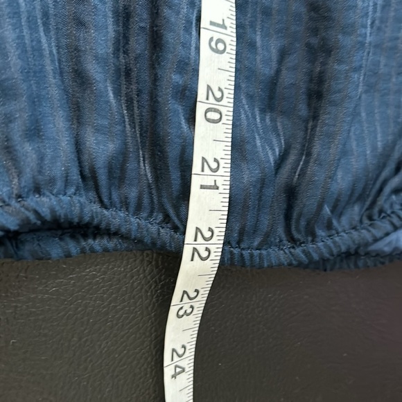 CAMI NYC Top Lenore ONE SHOULDER STRIPED Blue COTTON SILK BLEND Shirt Sz S - Picture 12 of 13